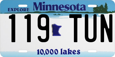 MN license plate 119TUN