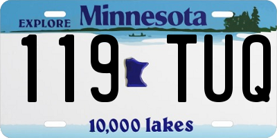 MN license plate 119TUQ