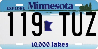 MN license plate 119TUZ