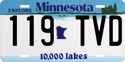 MN license plate 119TVD