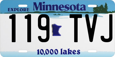 MN license plate 119TVJ