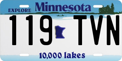 MN license plate 119TVN