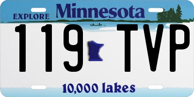 MN license plate 119TVP