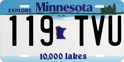 MN license plate 119TVU