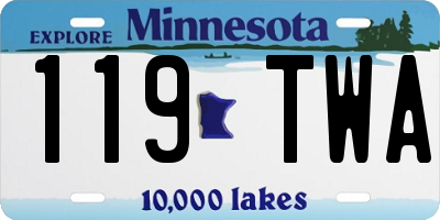 MN license plate 119TWA