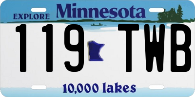 MN license plate 119TWB