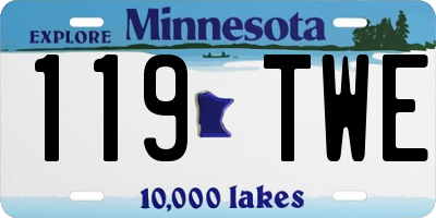 MN license plate 119TWE
