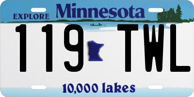 MN license plate 119TWL