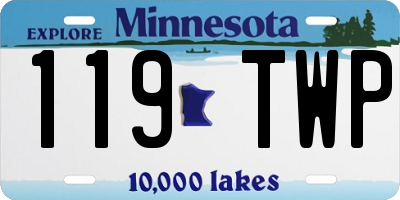 MN license plate 119TWP