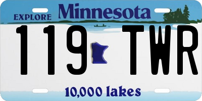 MN license plate 119TWR