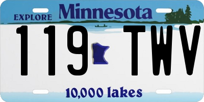 MN license plate 119TWV