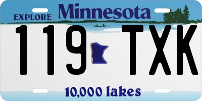 MN license plate 119TXK