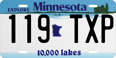 MN license plate 119TXP