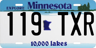 MN license plate 119TXR