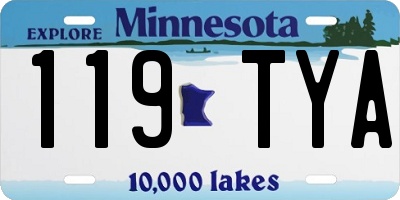 MN license plate 119TYA