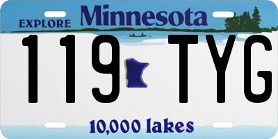 MN license plate 119TYG