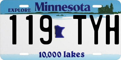 MN license plate 119TYH