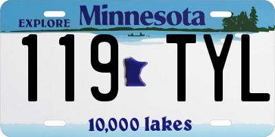 MN license plate 119TYL