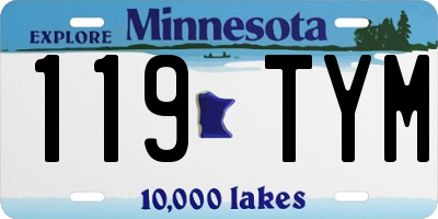 MN license plate 119TYM