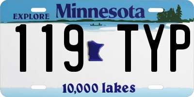 MN license plate 119TYP