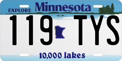 MN license plate 119TYS