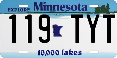 MN license plate 119TYT