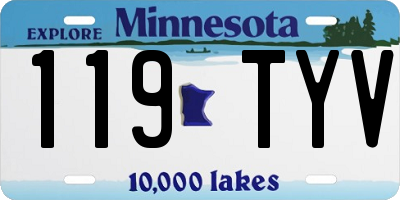 MN license plate 119TYV