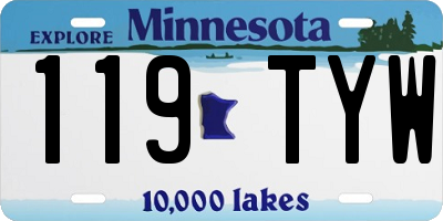 MN license plate 119TYW