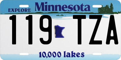 MN license plate 119TZA