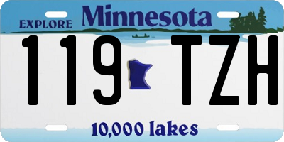 MN license plate 119TZH
