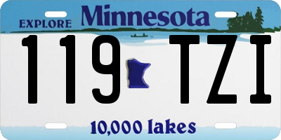 MN license plate 119TZI