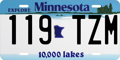 MN license plate 119TZM