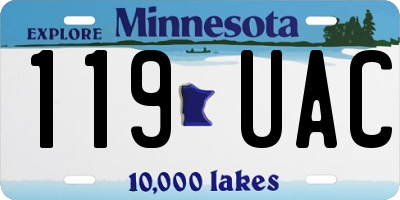 MN license plate 119UAC