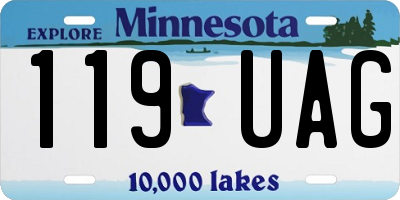 MN license plate 119UAG