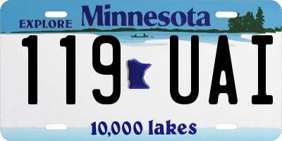 MN license plate 119UAI