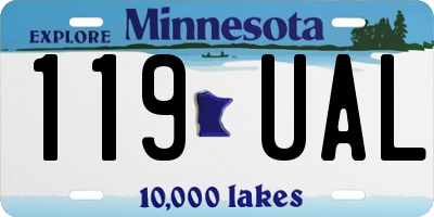 MN license plate 119UAL