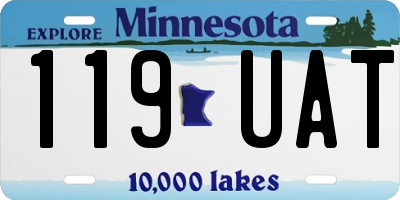 MN license plate 119UAT