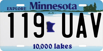 MN license plate 119UAV