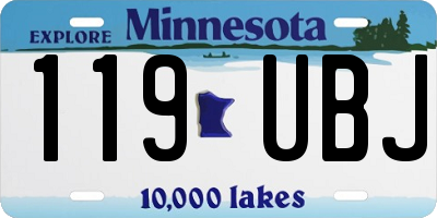 MN license plate 119UBJ