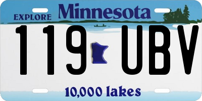MN license plate 119UBV