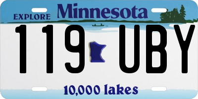 MN license plate 119UBY