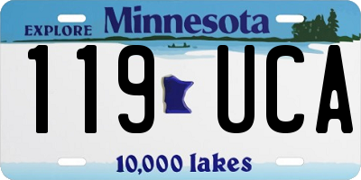 MN license plate 119UCA