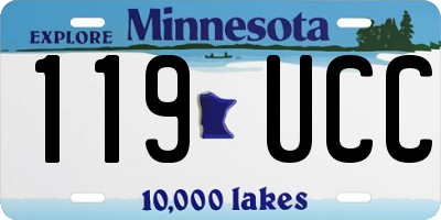 MN license plate 119UCC