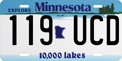 MN license plate 119UCD