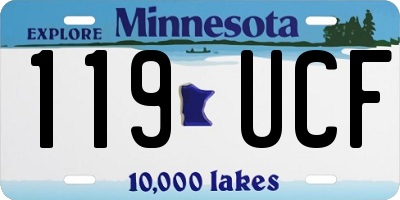 MN license plate 119UCF