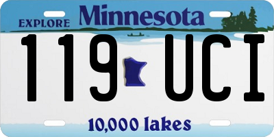 MN license plate 119UCI
