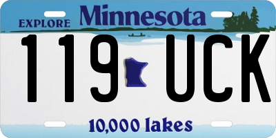MN license plate 119UCK