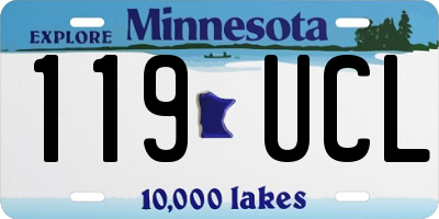 MN license plate 119UCL