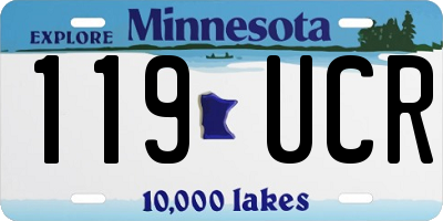 MN license plate 119UCR