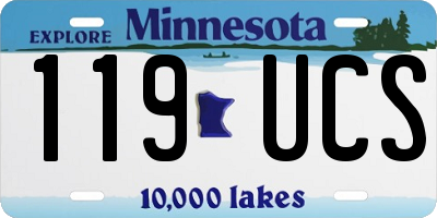 MN license plate 119UCS